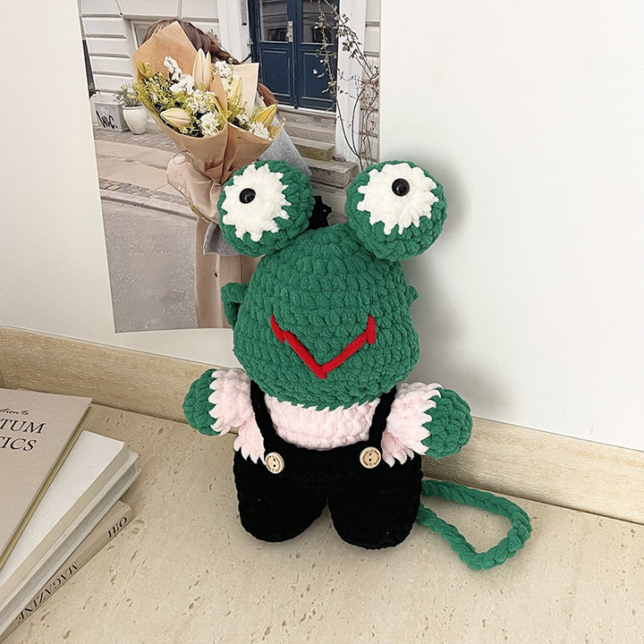 Cute Crochet Mouse Plush Backpack