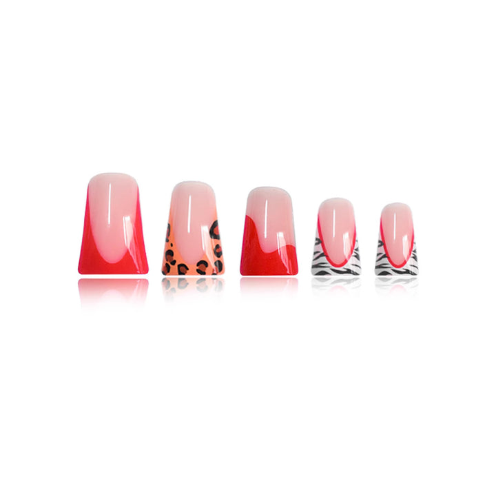 Artistic Press-On Nail Set with Unique Accents Kalsten