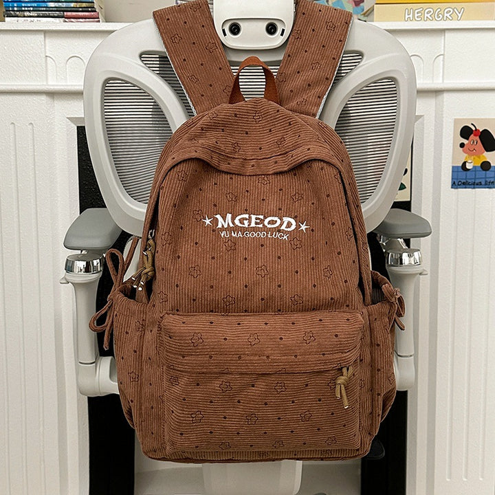 Casual Corduroy Backpack Kalsten