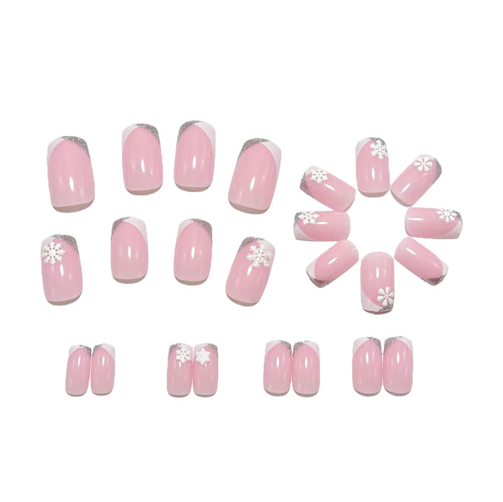 Artificial nails with glamorous snowflake design Kalsten