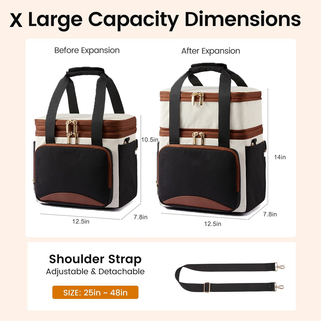Insulated picnic bag with multiple compartments and elegant details Kalsten