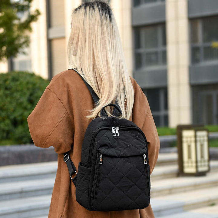 Quilted Multi-Pocket Backpack Kalsten