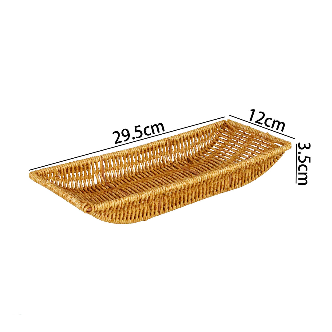 Natural Woven Rectangular Serving Tray Kalsten