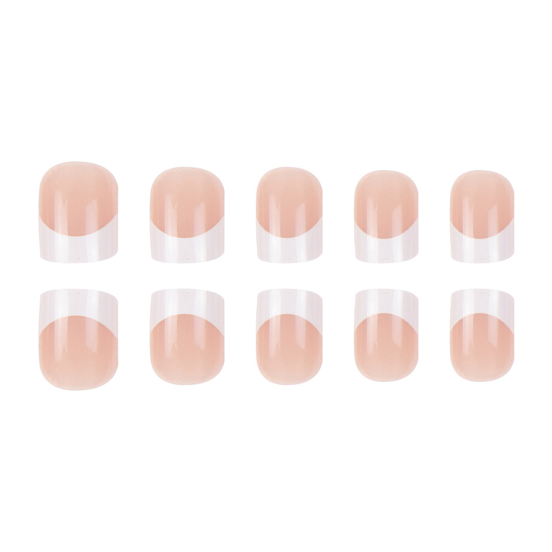 Elegant French Tip Press-On Nail Art Kalsten