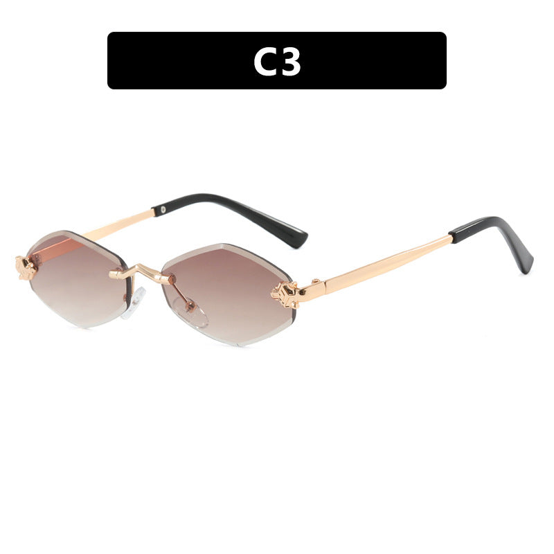 Women's geometric sunglasses with double metal frame and protective lenses Kalsten