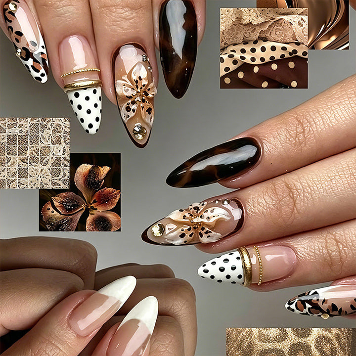 Artful nail set with floral accents Kalsten