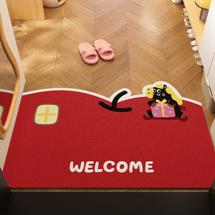 Decorative Cat Themed Entrance Mat for Home