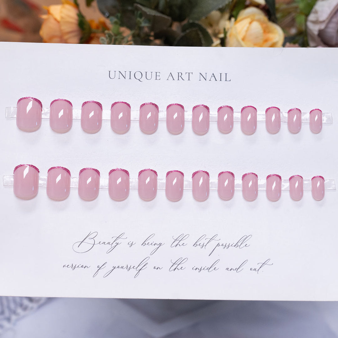 Elegant Glossy French Tip Nail Art