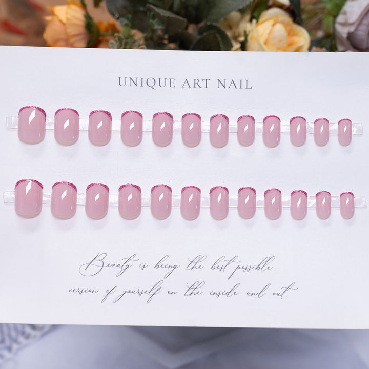 Elegant Glossy French Tip Nail Art