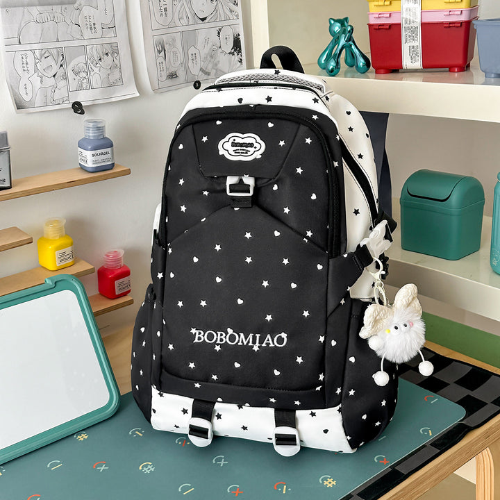 Stylish Star-Patterned School Backpack Kalsten