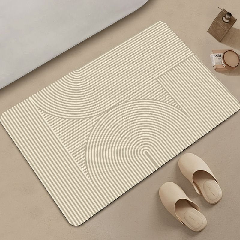 Geometric Pattern Bath Mat for Bathroom