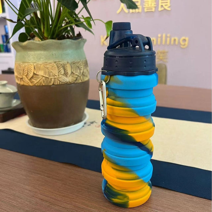 Unisex Collapsible Sports Water Bottle with Carabiner Kalsten