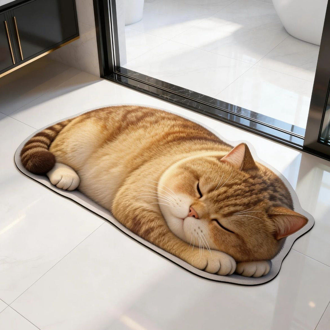 Cat-Shaped Area Rug