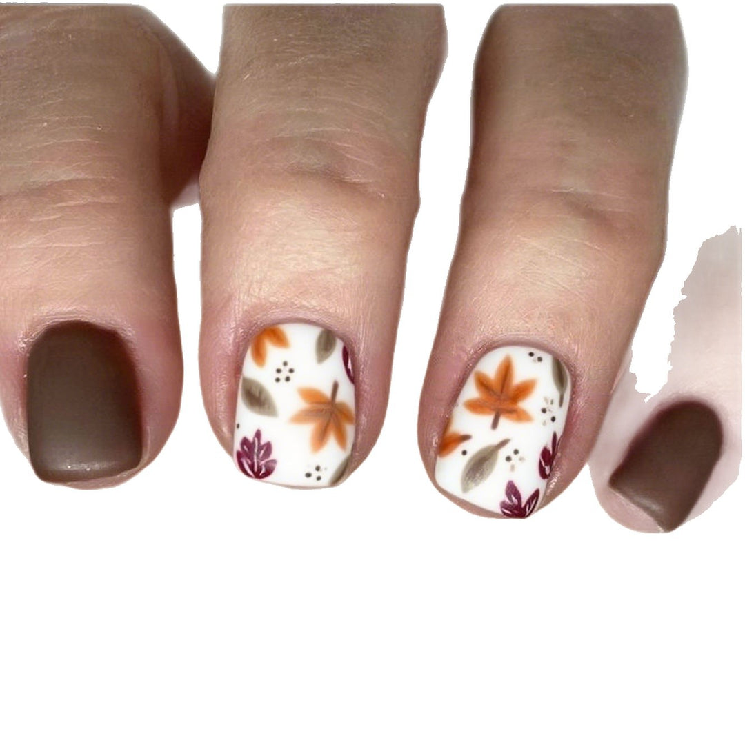 Autumn-Inspired Floral Nail Art Enhancements Kalsten