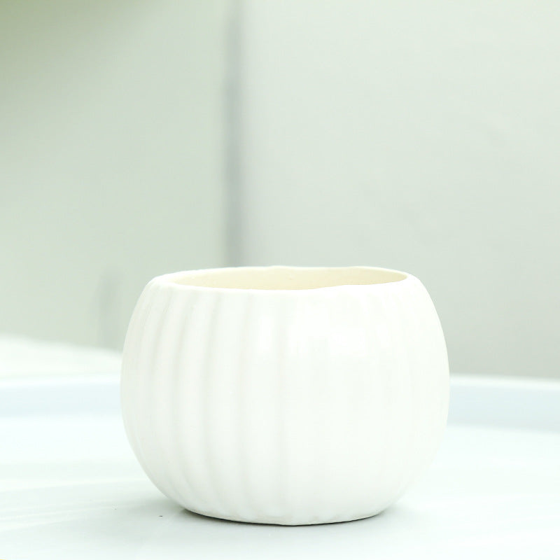 Ribbed Ceramic Planter Kalsten