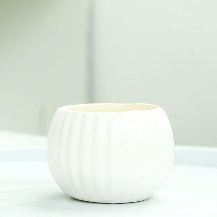 Ribbed Ceramic Planter Kalsten