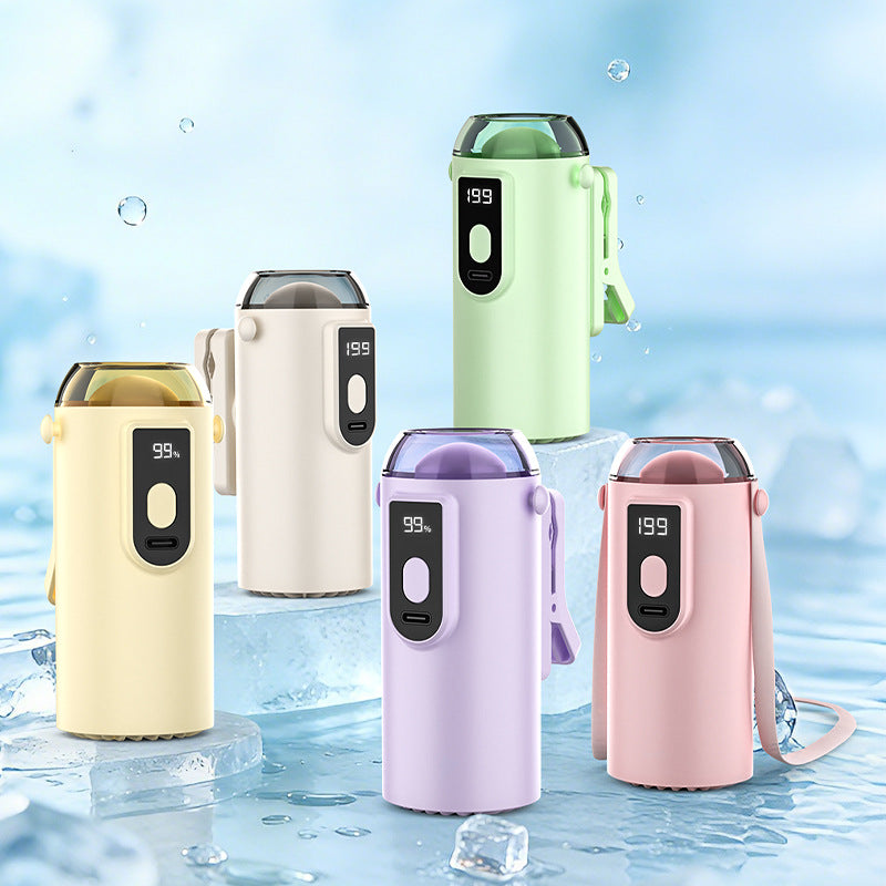 Women Portable USB Fan with Digital Temperature Display Kalsten