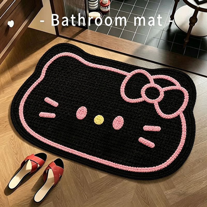 Bear-Shaped Plush Bathroom Mat