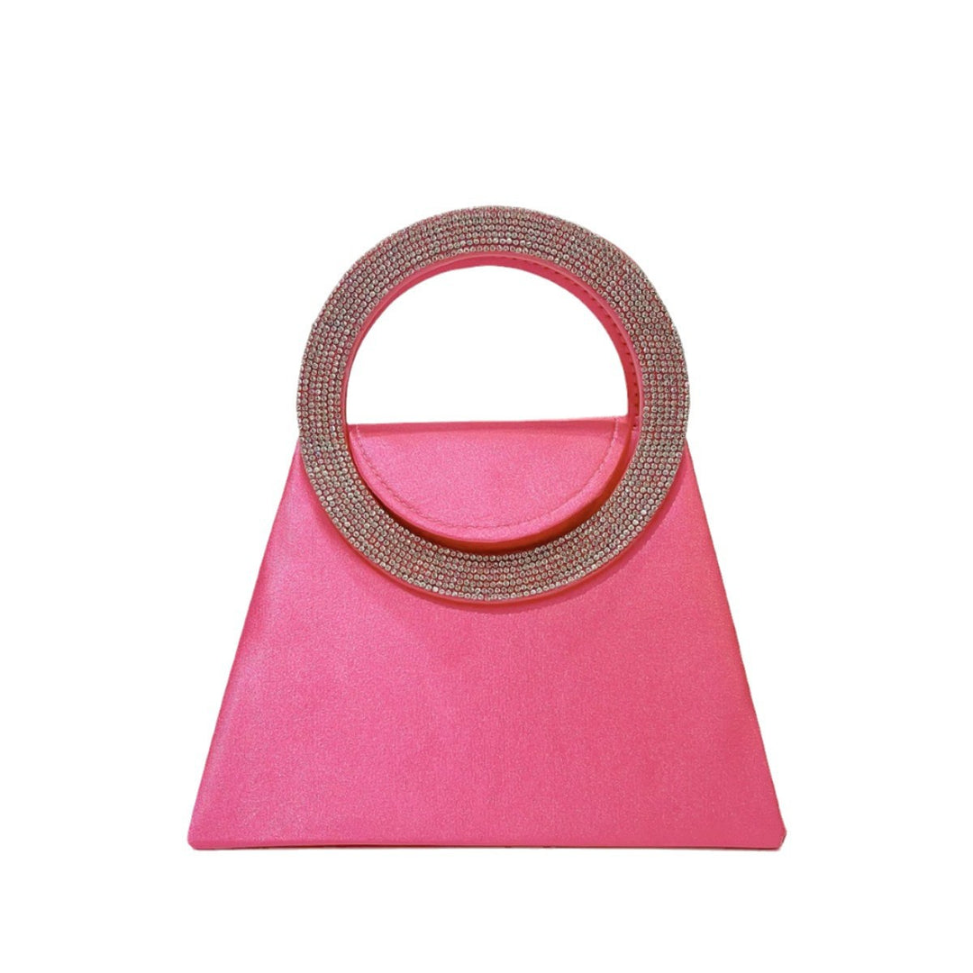 Elegant Rhinestone-Handled Handbag