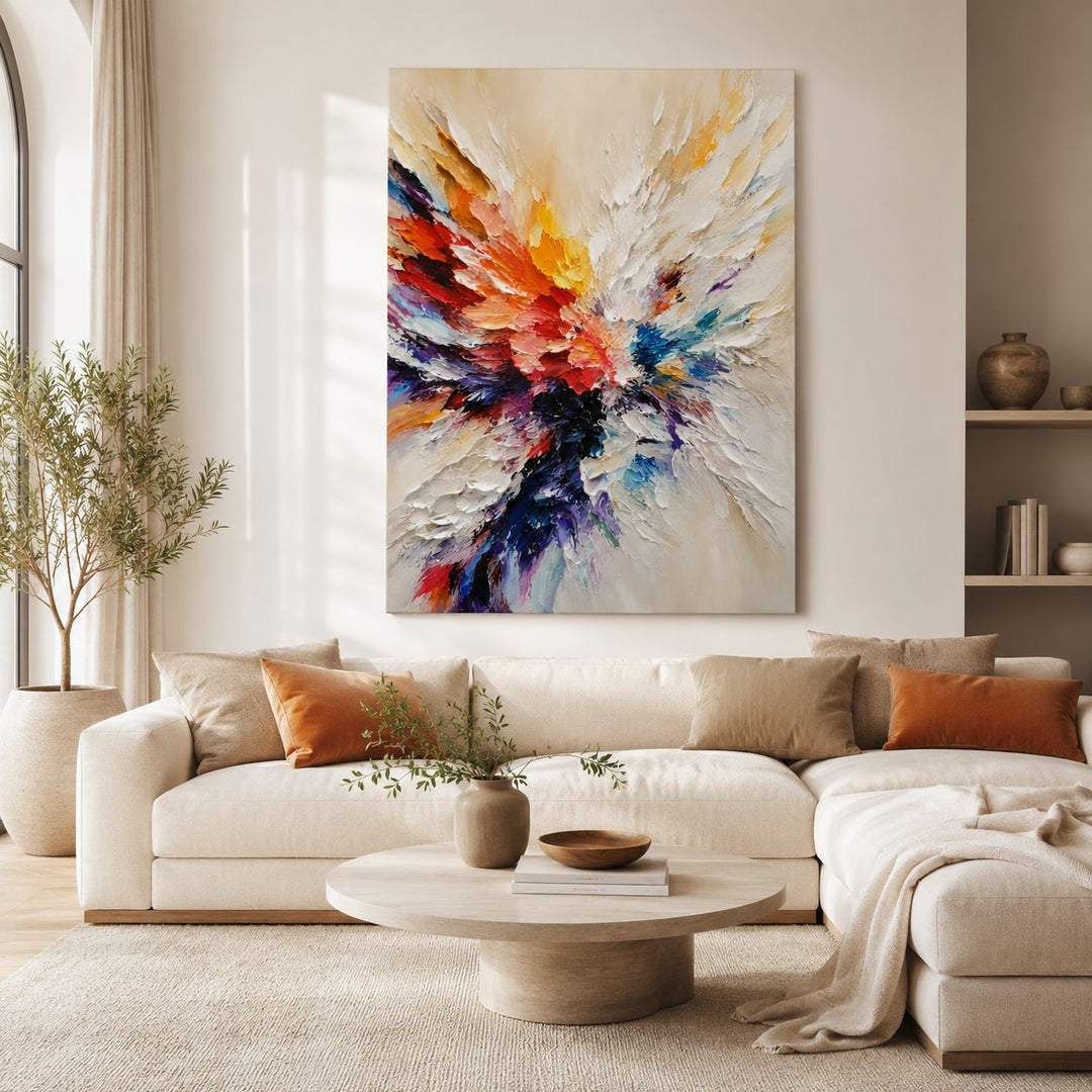 Textured Abstract Pop Art Canvas Wall Art