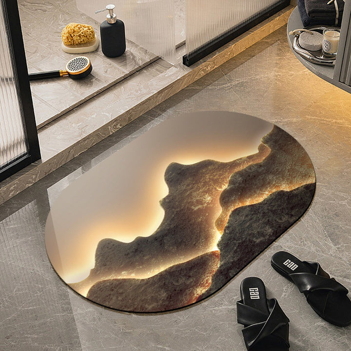 Artistic Glow-In-the-Dark Bath Mat