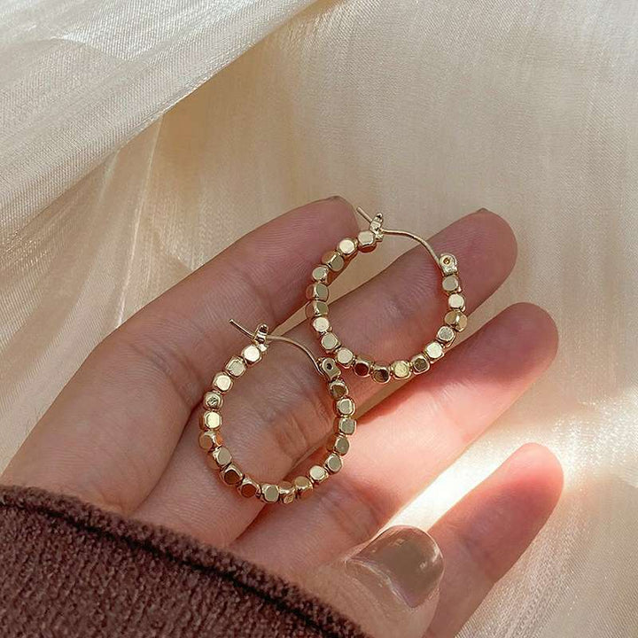 Elegant Hoop Earrings with Sparkling Crystals Kalsten