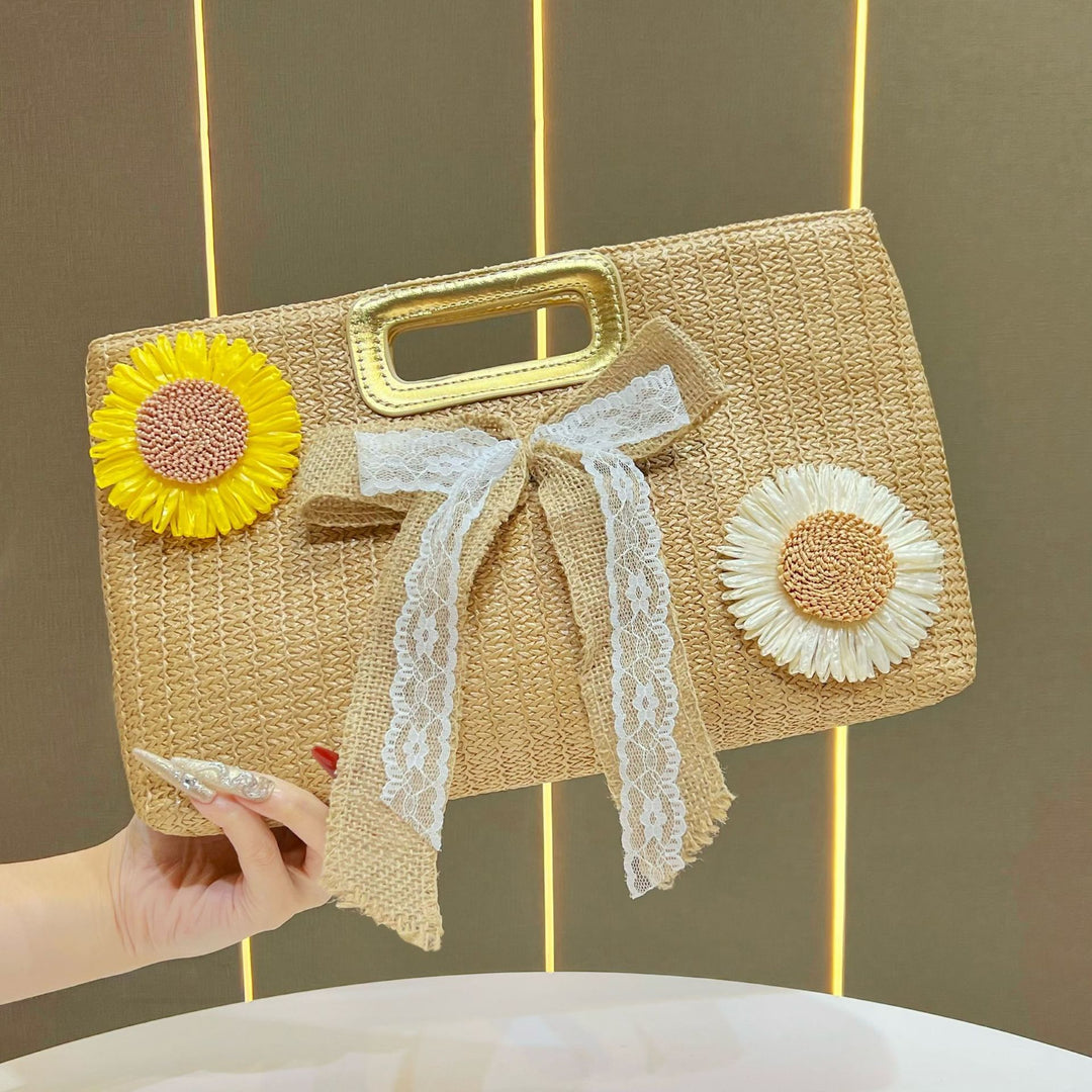 Decorative Straw Clutch
