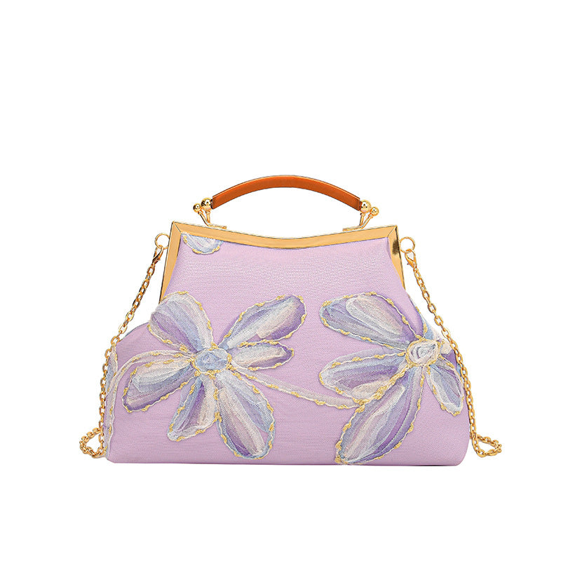 Embroidered Floral Handbag