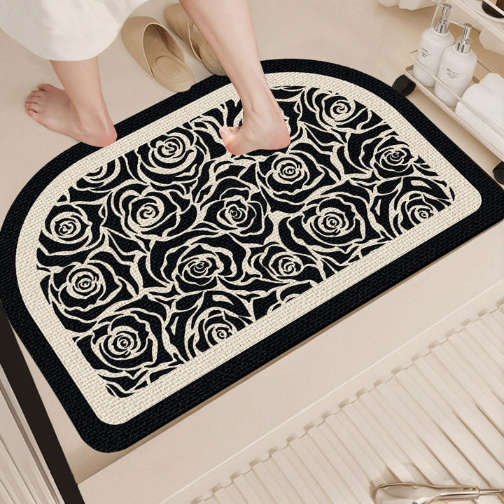 Floral Patterned Bath Mat