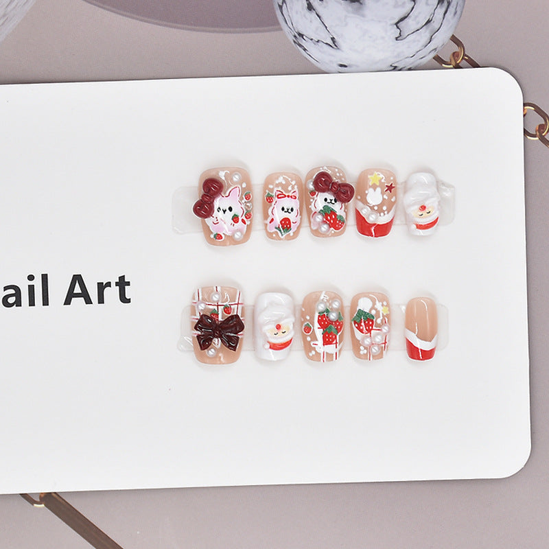 Festive Character-Themed Press-On Nail Set Kalsten