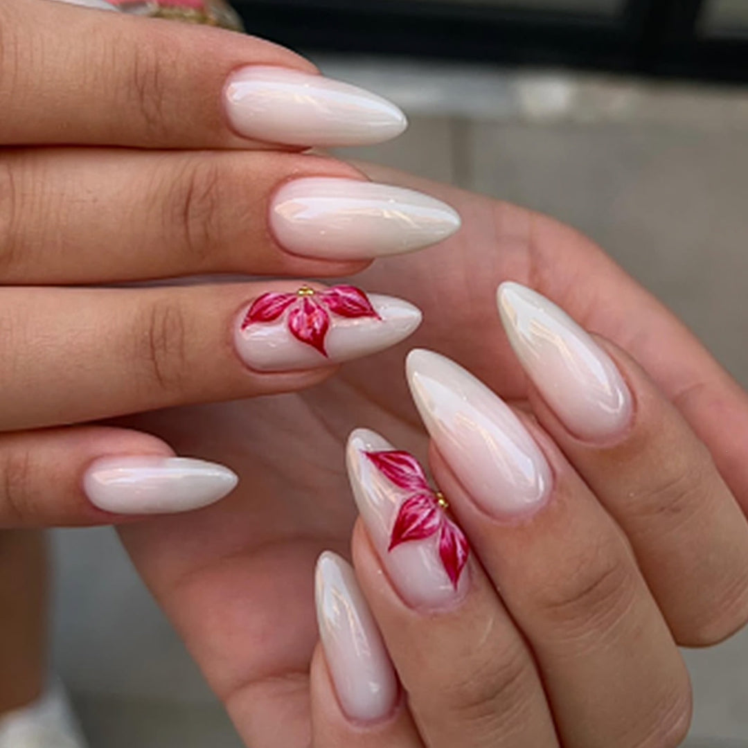 Artificial nails with floral designs Kalsten