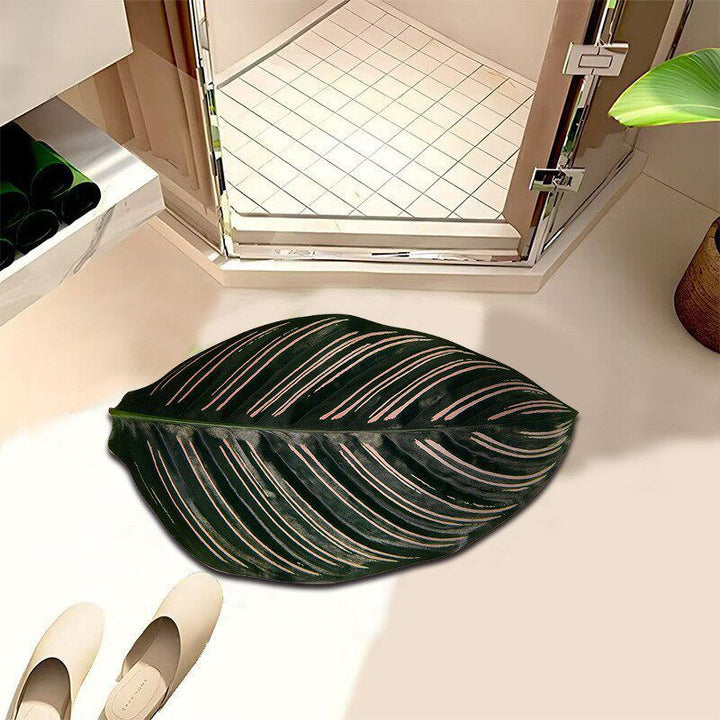 Leaf-Shaped Decorative Bath Mat Kalsten