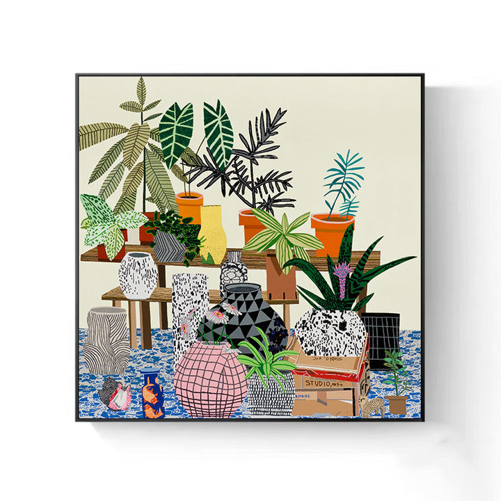 Decorative Indoor Plant Art Canvas Print