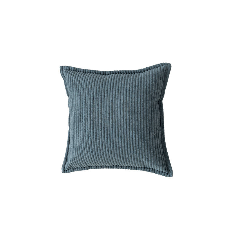 Decorative Ribbed Corduroy Throw Pillow Cover Square Accent Cushion