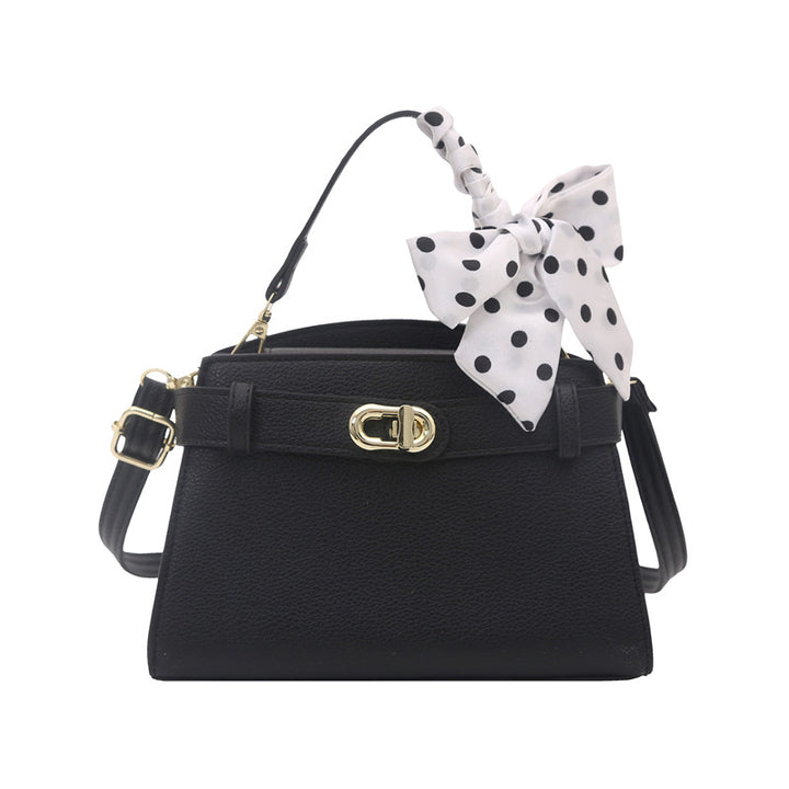 Structured Handbag with Decorative Bow