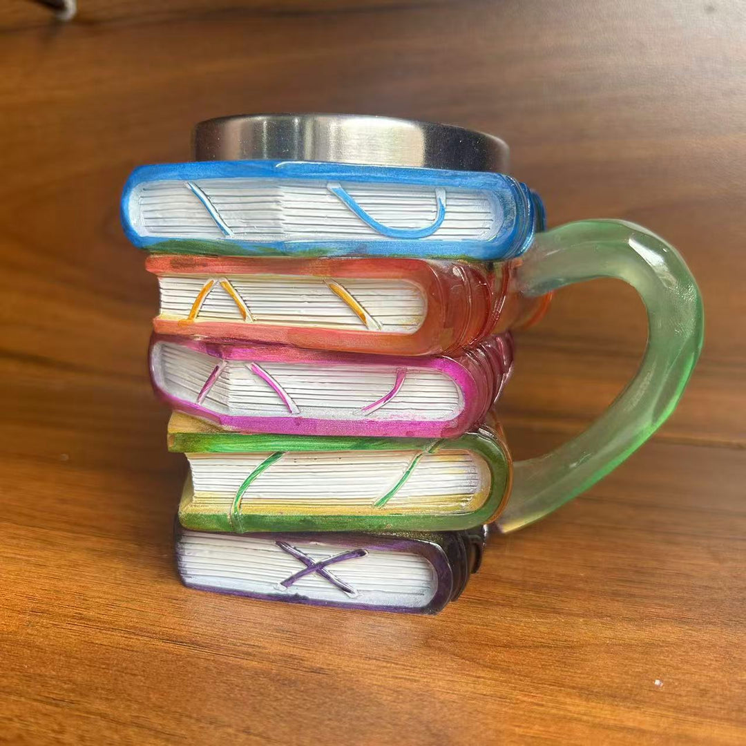 Creative Book Stack Mug Kalsten