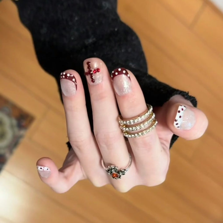 Artistic Decorative Press-On Nail Set