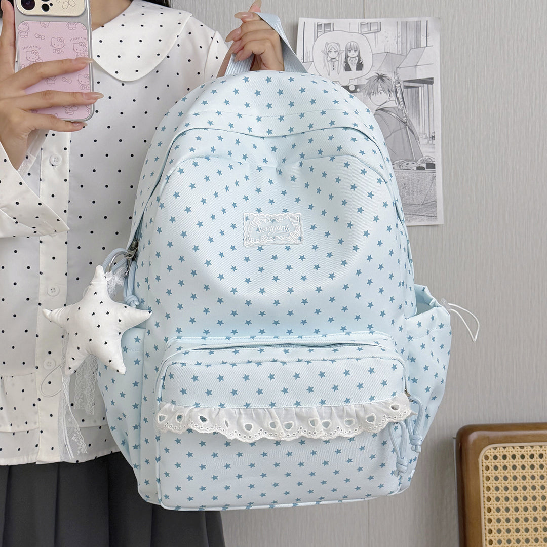 Playful Star-Printed Backpack Kalsten