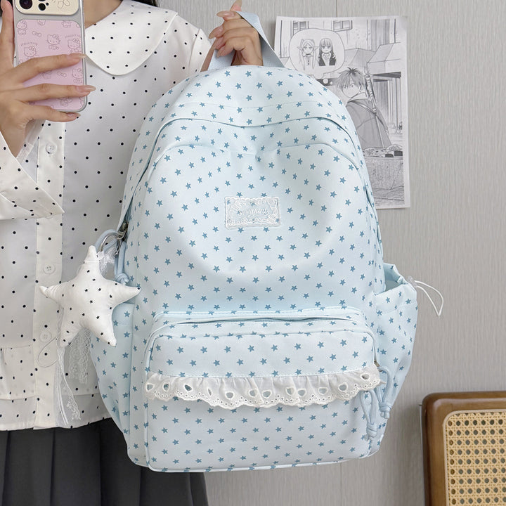 Playful Star-Printed Backpack Kalsten