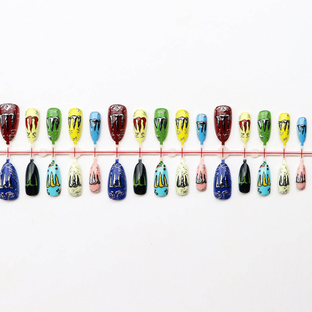 Creative Nail Art Press-On Designs