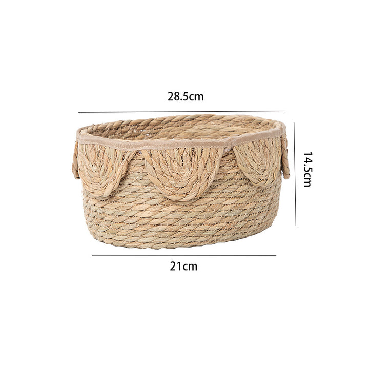 Stylish storage basket with wave rim Kalsten
