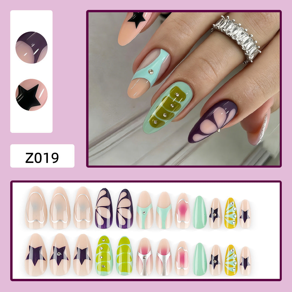 Creative Art Nails with Unique Geometric Designs Kalsten