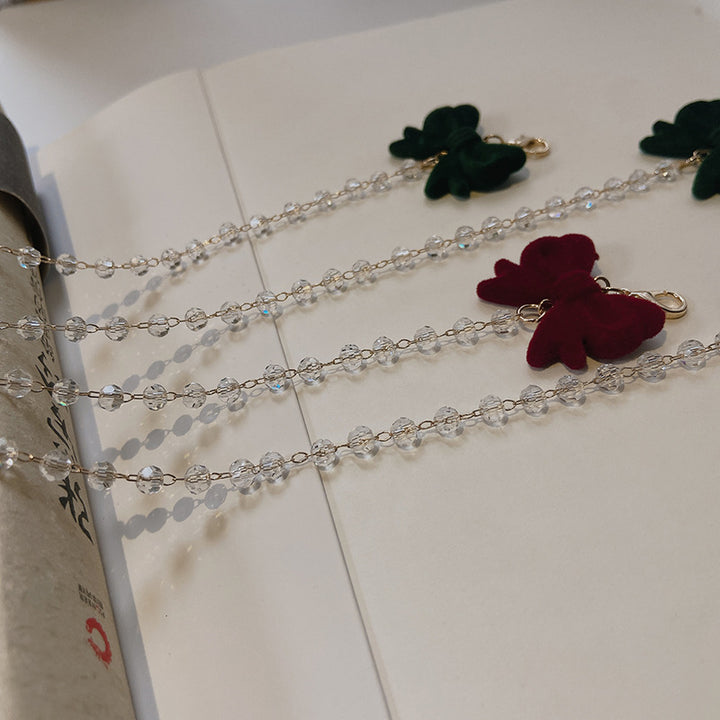 Jewelry holder chain with velvet bow pendant Kalsten