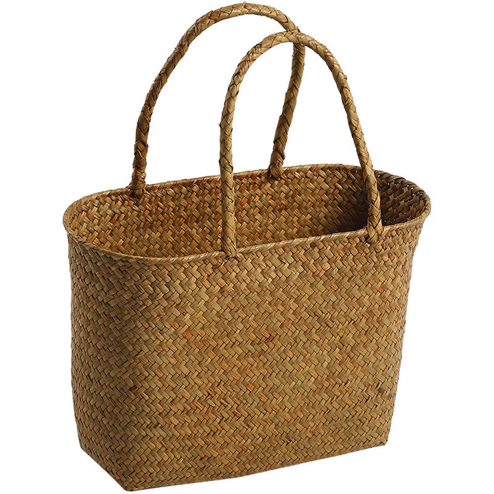 Unisex shopping bag made of braided natural material Kalsten