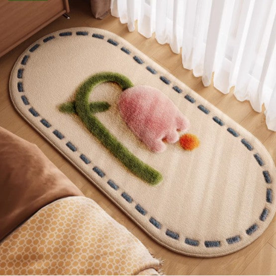 Flower Pattern Area Rug