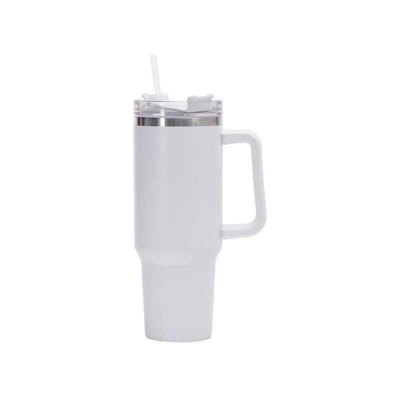 Women's insulated cup with straw and ergonomic handle Kalsten