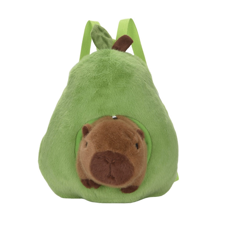 Plush Animal Backpack with Avocado Design Kalsten