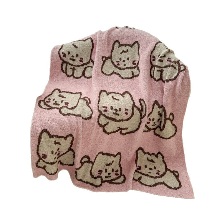 Cat-Themed Cozy Throw Blanket