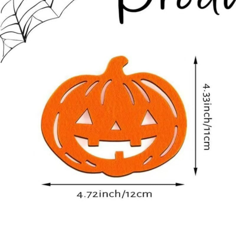 Pumpkin felt placemat for table decoration