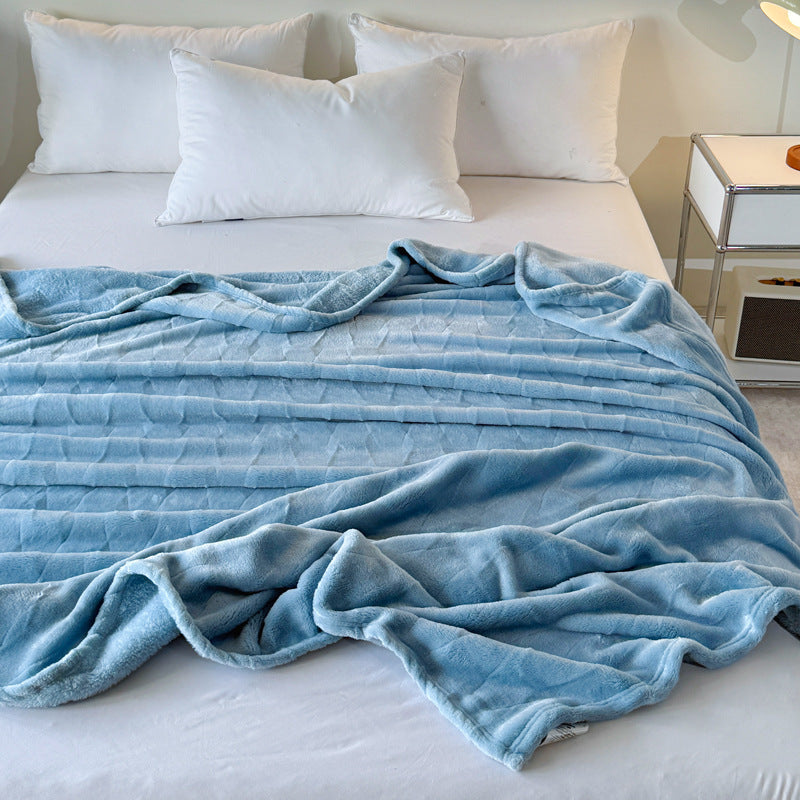 Textured Soft Fleece Throw Blanket